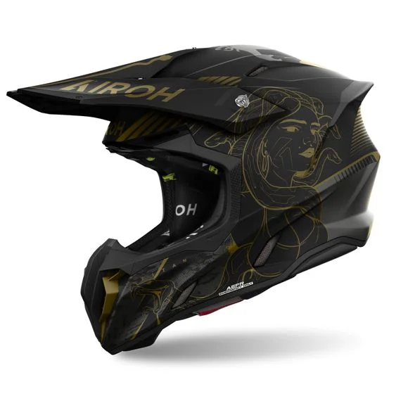 Casque cross Airoh TWIST 3 – TITAN 2024 – Noir / Jaune Ref : AR1360