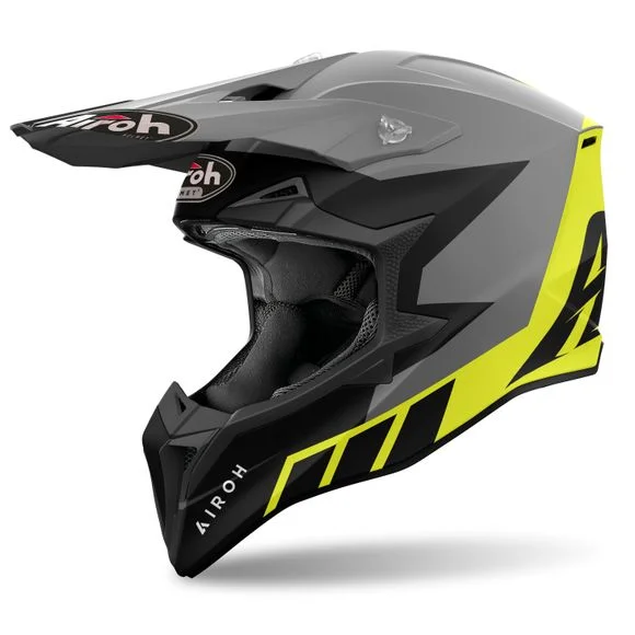 Casque cross Airoh WRAAAP – RELOADED 2024 – Jaune Ref : AR1379