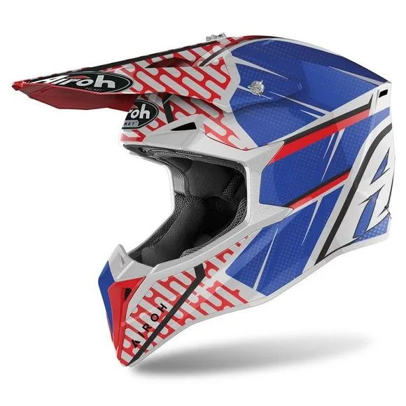 Casque cross Airoh WRAAP – IDOL – RED/BLUE GLOSS 2023 – Rouge / Bleu Ref : AR1176