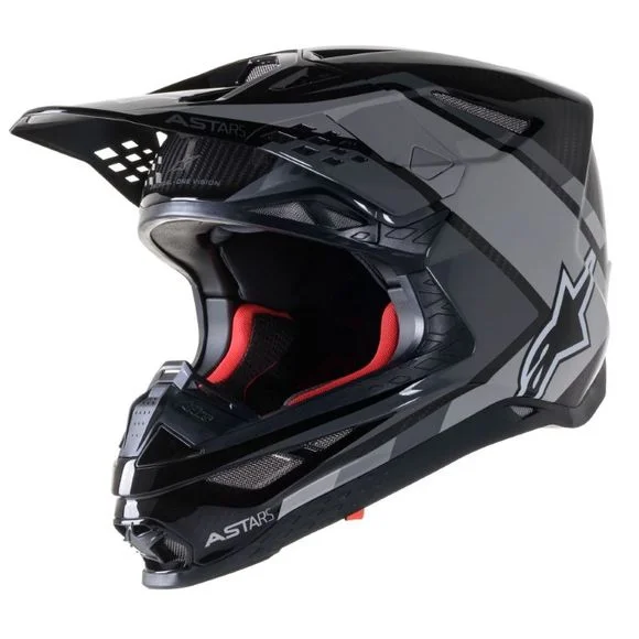 Casque cross Alpinestars SUPERTECH S-M10 – CARBON META2 – BLACK GRAY GLOSSY 2023 – Noir / Gris Ref : AP12558