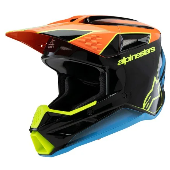 Casque cross Alpinestars SUPERTECH S-M3 – FRAY – ENFANT – Noir / Orange Ref : AP3390