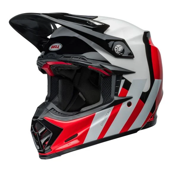 Casque cross Bell MOTO-9S FLEX HELLO COUSTEAU 2023 – Noir / Rouge Ref : EL0640