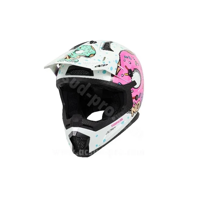 CASQUE CROSS ENFANT DONUTS NOEND BLANC