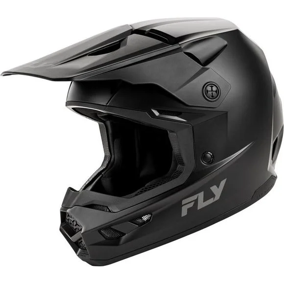 Casque cross Fly KINETIC – SOLID – ENFANT – Noir Ref : FL1700