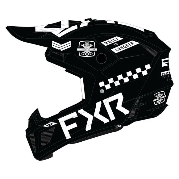 Casque cross FXR CLUTCH GLADIATOR 24 2024 – Noir / Blanc Ref : FXR0539