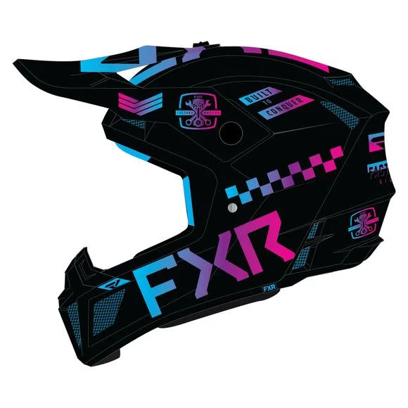 Casque cross FXR CLUTCH GLADIATOR 24 2024 – Noir / Bleu Ref : FXR0540
