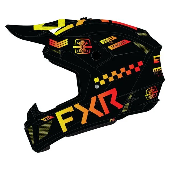 Casque cross FXR CLUTCH GLADIATOR 24 2024 – Rouge / Jaune Ref : FXR0543