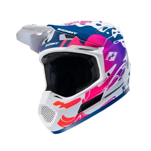 Casque cross Kenny PERFORMANCE 2025 – Bleu / Rose Ref : KE2255