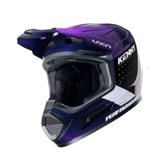 Casque cross Kenny PERFORMANCE 2025 – Violet / Blanc Ref : KE2261