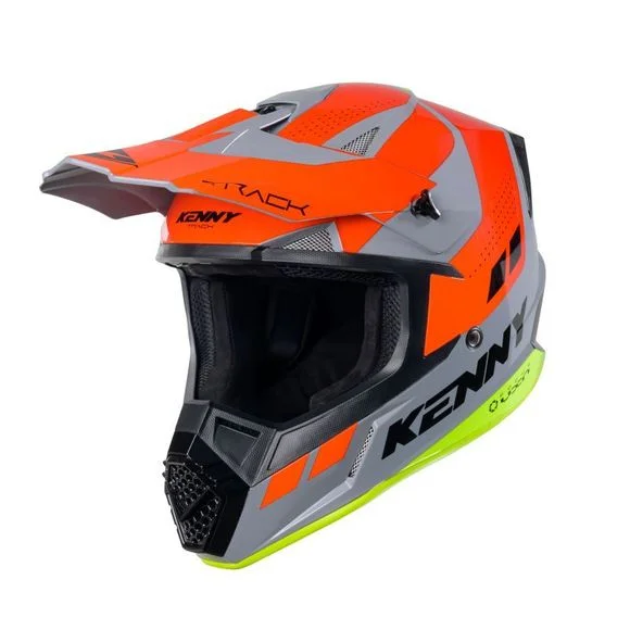 Casque cross Kenny TRACK – GRAPHIC 2025 – Gris / Orange Ref : KE2269