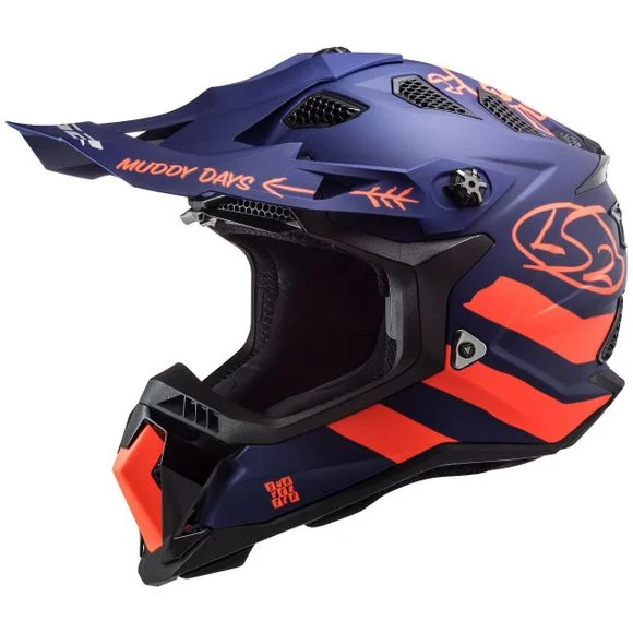 Casque cross LS2 MX700 – SUBVERTER EVO – CARGO MATT BLUE FLUO ORANGE 2023 – Bleu / Orange Ref : LS0625