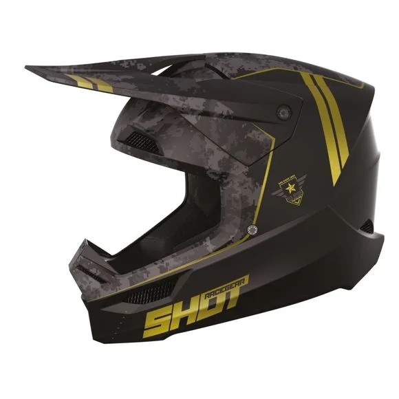 Casque cross Shot FURIOUS – ARMY 2023 – Jaune Ref : SO2411