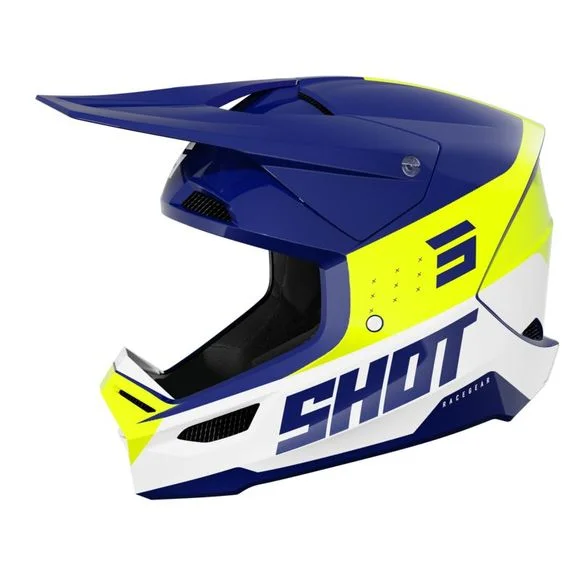 Casque cross Shot FURIOUS – LEAGUE 2025 – Bleu / Jaune Ref : SO2568