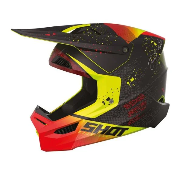 Casque cross Shot FURIOUS – MATRIX 2023 – Noir / Rouge Ref : SO2413