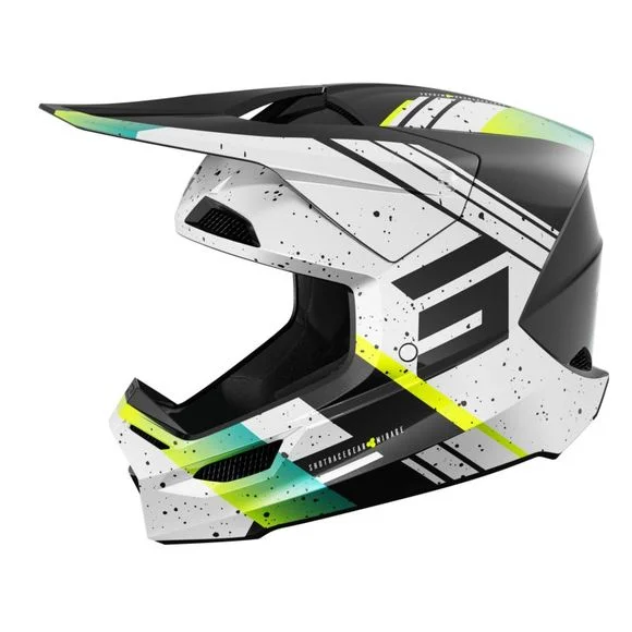 Casque cross Shot FURIOUS – MIRAGE 2025 – Bleu / Jaune Ref : SO2572