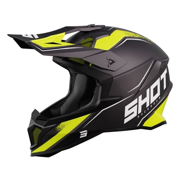 Casque cross Shot LITE – PRISM 2025 – Noir / Jaune Ref : SO2429