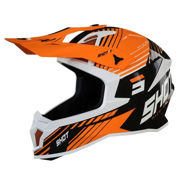 Casque cross Shot LITE FURY – BLACK NEON ORANGE GLOSSY 2025 – Noir / Orange Ref : SO2167