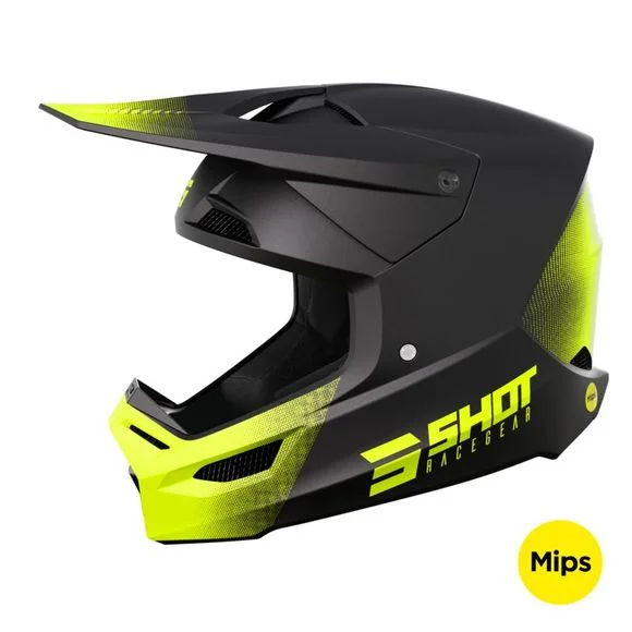 Casque cross Shot RACE – DRAW 2024 – Noir Ref : SO2405-C9383