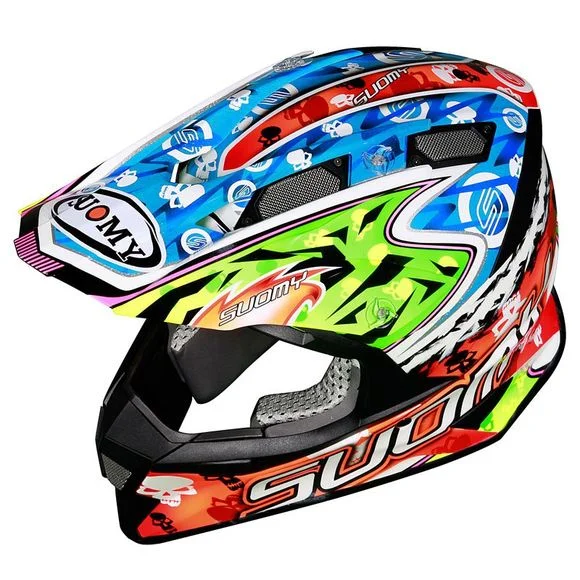 Casque cross Suomy WARRIOR 2017 – Bleu / Vert Ref : SU0179
