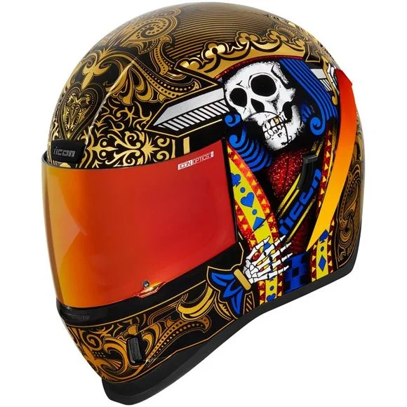 Casque Icon AIRFORM – SUICIDE KING – Jaune Ref : IC0818