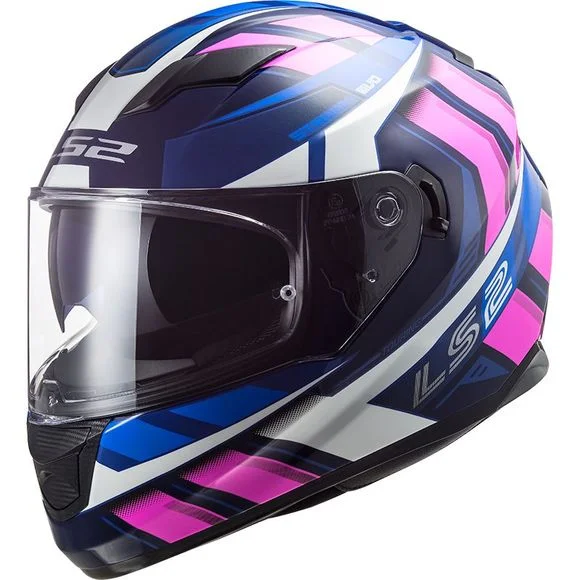 Casque LS2 FF320 – STREAM EVO – LOOP – Bleu / Rose Ref : LS0668