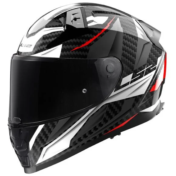 Casque LS2 FF811 – VECTOR II CARBON – SAVAGE – Blanc / Rouge Ref : LS0850