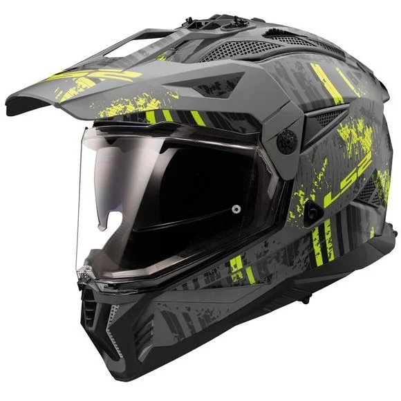 Casque LS2 MX702 PIONEER II CRAZY – Noir / Jaune Ref : LS0902
