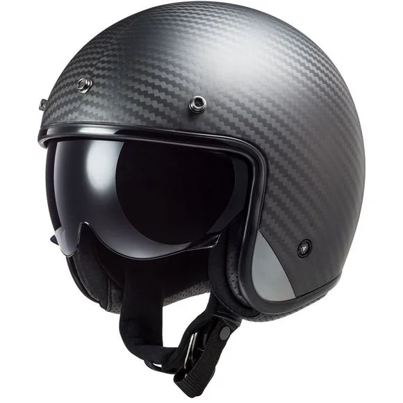 Casque LS2 OF601 BOB CARBON – SOLID MATT – Carbone Ref : LS0612
