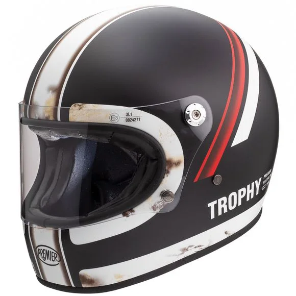 Casque Premier TROPHY – DO92 – Noir / Blanc Ref : PE0307
