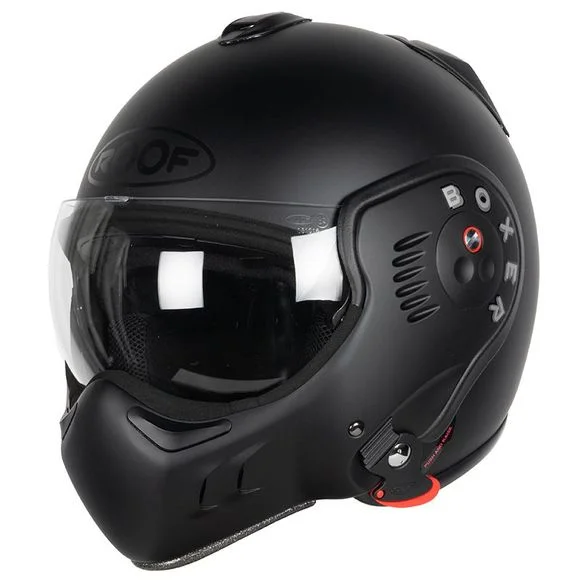 Casque ROOF BOXER V8 S – NOIR MAT + ECRAN DARK SMOKE – Noir Ref : RO0280