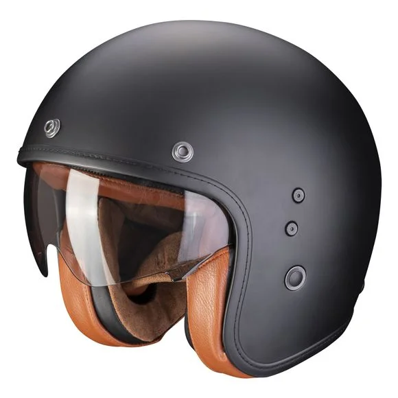 Casque Scorpion Exo BELFAST EVO – LUXE – Noir Ref : SC0883