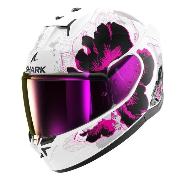 Casque Shark D-SKWAL 3 MAYFER – Blanc / Rose Ref : SH1716-CWVA