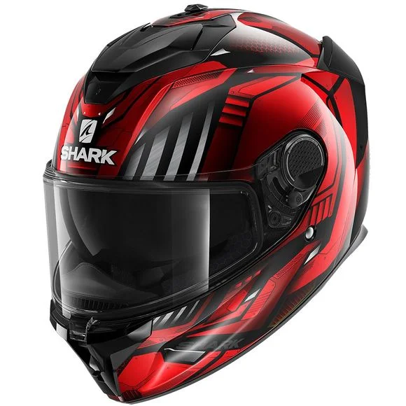 Casque Shark SPARTAN GT REPLIKAN – BOUCLE MICROMETRIQUE – Noir / Rouge Ref : SH1600