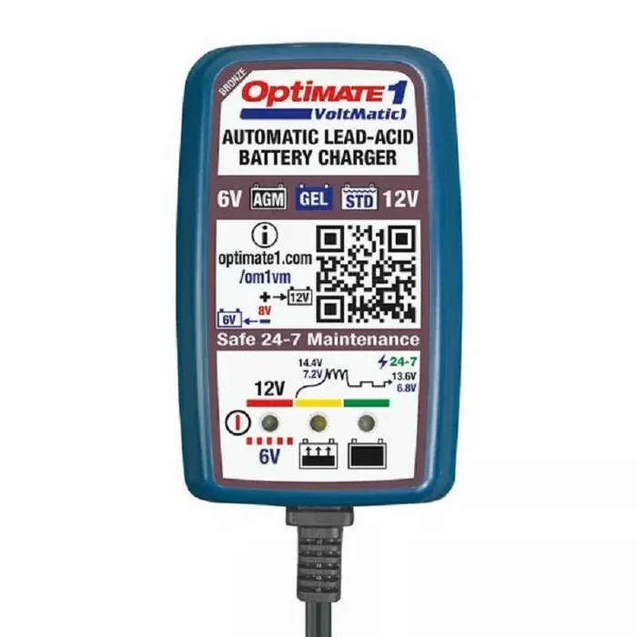 CHARGEUR OPTIMATE 1 VoltMatic BRONZE POUR BATTERIE PLOMB 6V ET 12V, 0,6A