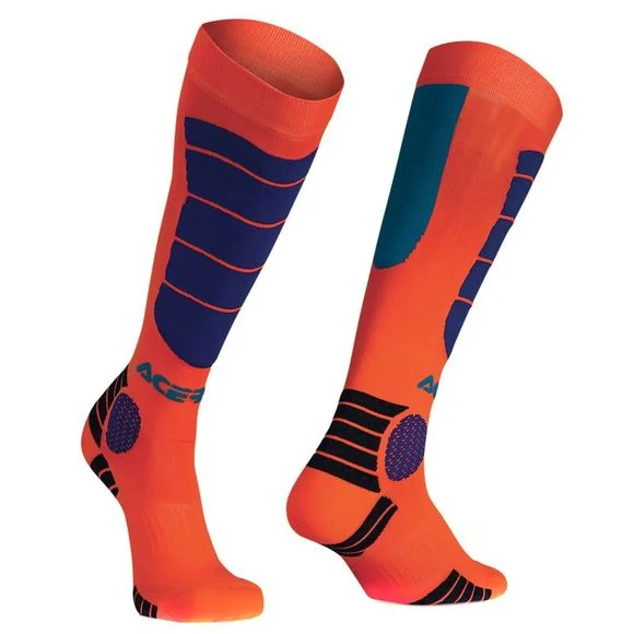 Chaussettes MX Acerbis MX IMPACT FLUO ORANGE BLUE – Orange / Bleu Ref : AE1179
