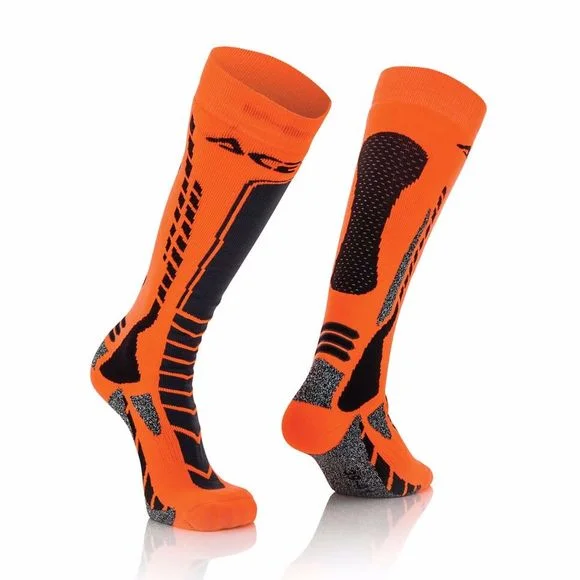 Chaussettes MX Acerbis MX-PRO BLACK FLUO ORANGE – Noir / Orange Ref : AE1516