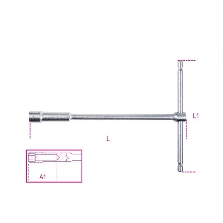 Cle a bequille simple avec douille profonde 6 pans BETA – 8mm