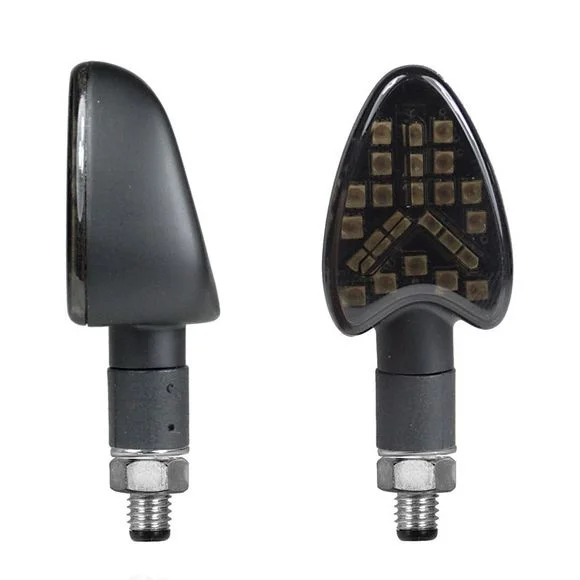 Clignotant Chaft Linger à led avec feux de stop (La paire) Universel – Noir Ref : CH0417