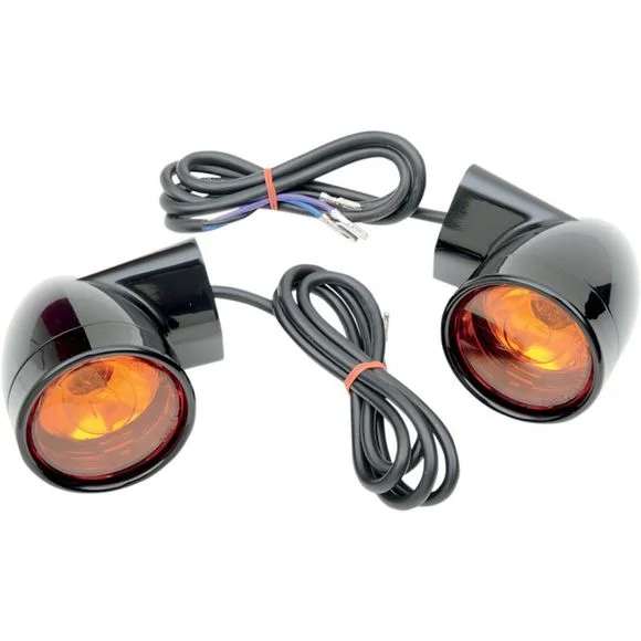 Clignotant Drag Specialties Bullet Style avant (La paire) – Noir Ref : DRG0113 / 20200567