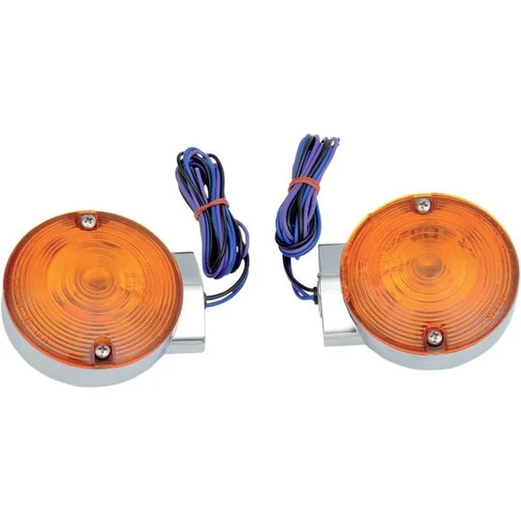 Clignotant Drag Specialties Touring avant (La paire) – Gris Ref : DRG0115 / 20200591