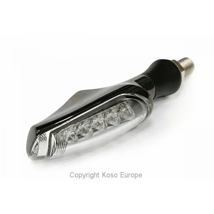 Clignotant KOSO Unlimited LED noir mat/translucide universel vendu à l&rsquo;unité