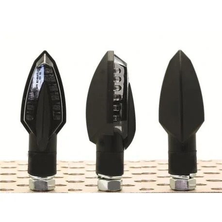 Clignotants moto Noirs Spear Led Homologues