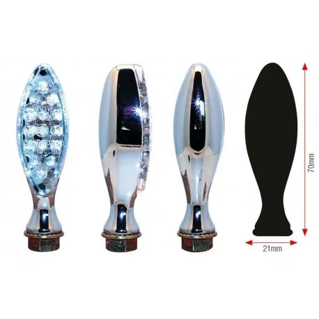 Clignotants moto universel ELIPSE LEDS chrome
