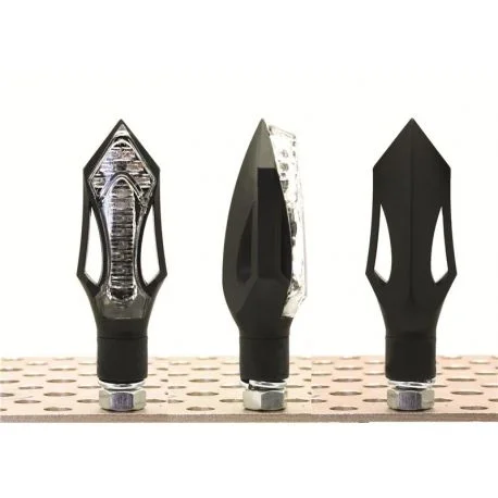 Clignotants moto universel Noirs Arrow Led Homologues