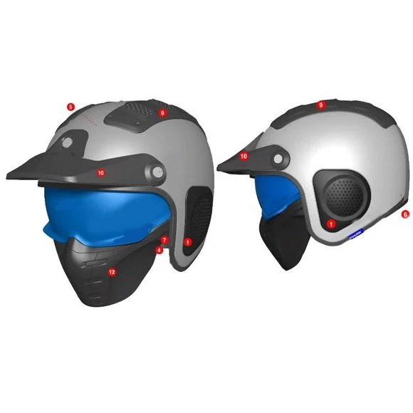 Coiffe Shark & PARE-NUQUE – X-DRAK – Noir Ref : SH1261