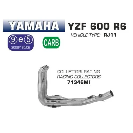 Collecteur d’Echappement ARROW racing YAMAHA YZF R6 2006-2007