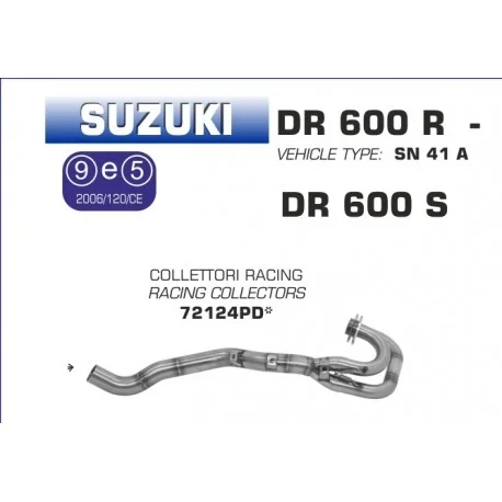 Collecteur d’echappement ARROW SUZUKI DR 600 R 1985-1987 DR 600 S 1985-1990