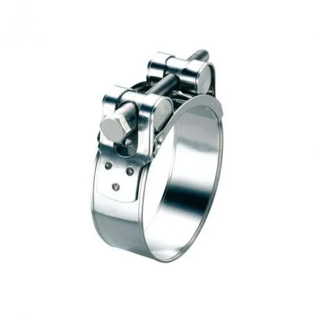 Collier echappement moto en inox diametre 34-37 mm
