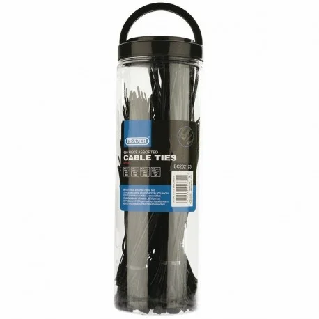 Colliers nylon DRAPER multi-tailles noir 650 pieces