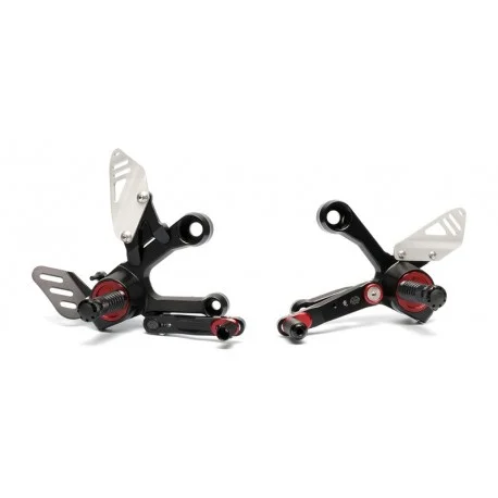 Commandes reculees ajustables GILLES TOOLING RCT10GT noir/rouge Yamaha